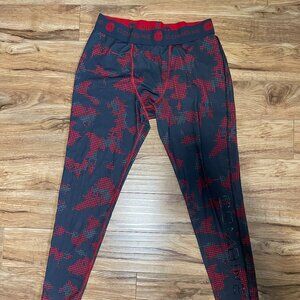 Under Armour UA Combine Heatgear Compression Leggings Tights Red Gray - Size 2XL